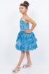 Girls One Shoulder Multi Layered Tulle Dress 4-16